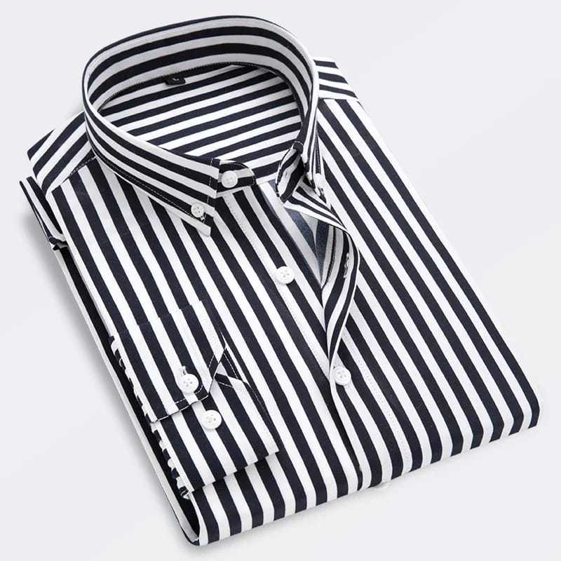 WorkEdition Long Sleeve Slim Fit Striped Shirt - Bruno Bold Shop