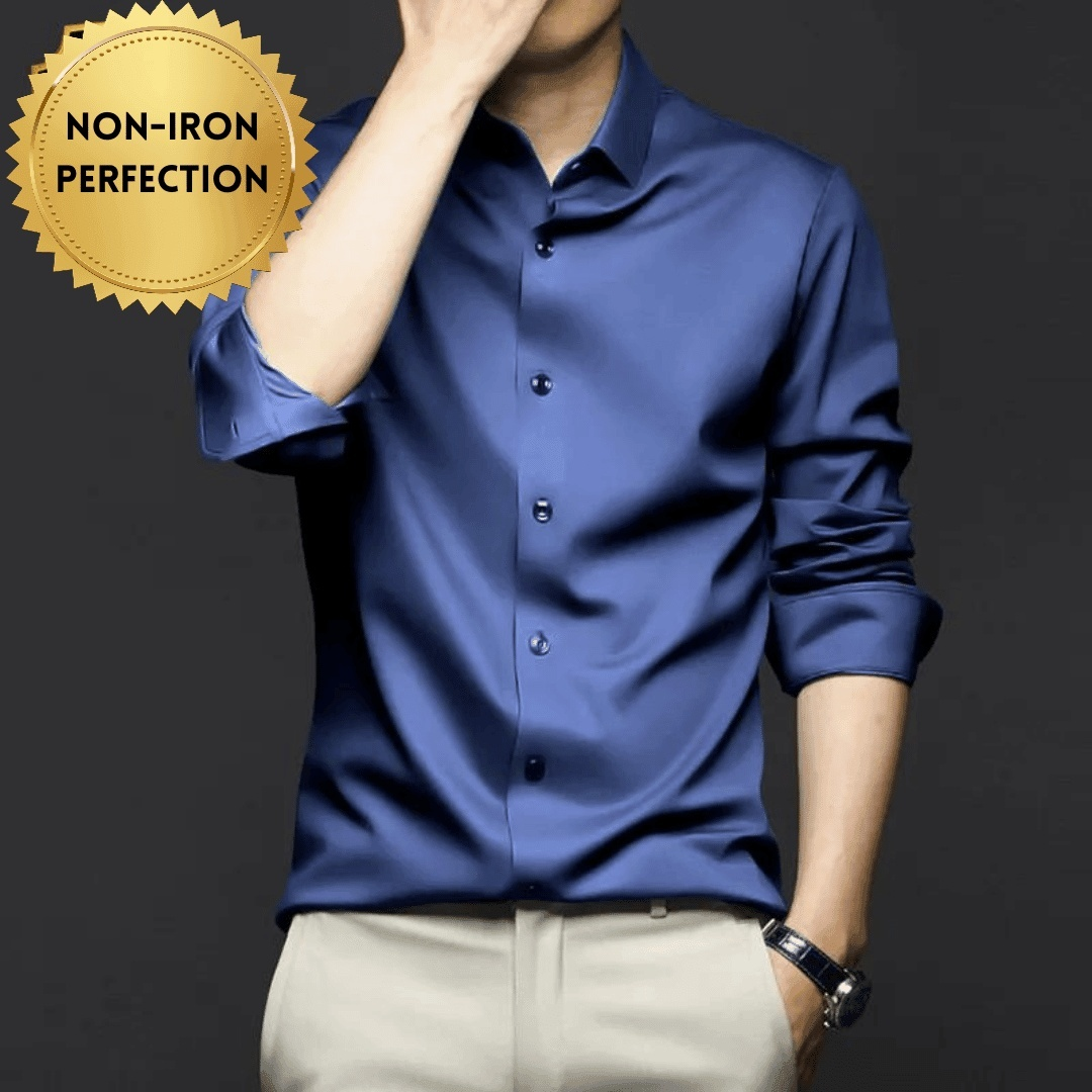Non-Iron Perfection Men's Luxe Solid Color Shirt - Bruno Bold Shop