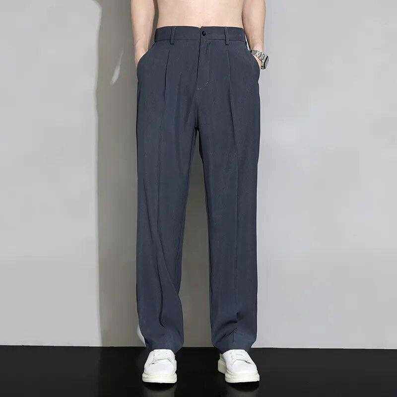 UrbanFlow Loose Fit Silk Pants for Men - Bruno Bold Shop