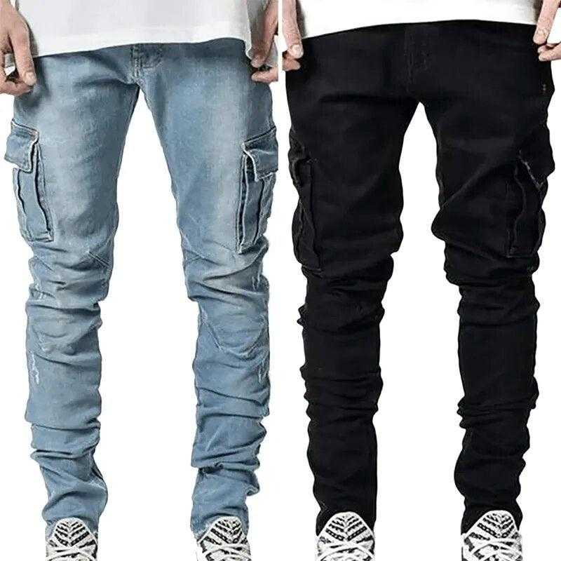 UrbanDenim Multi-Pocket Trousers: Jeans Men Pants - Bruno Bold Shop