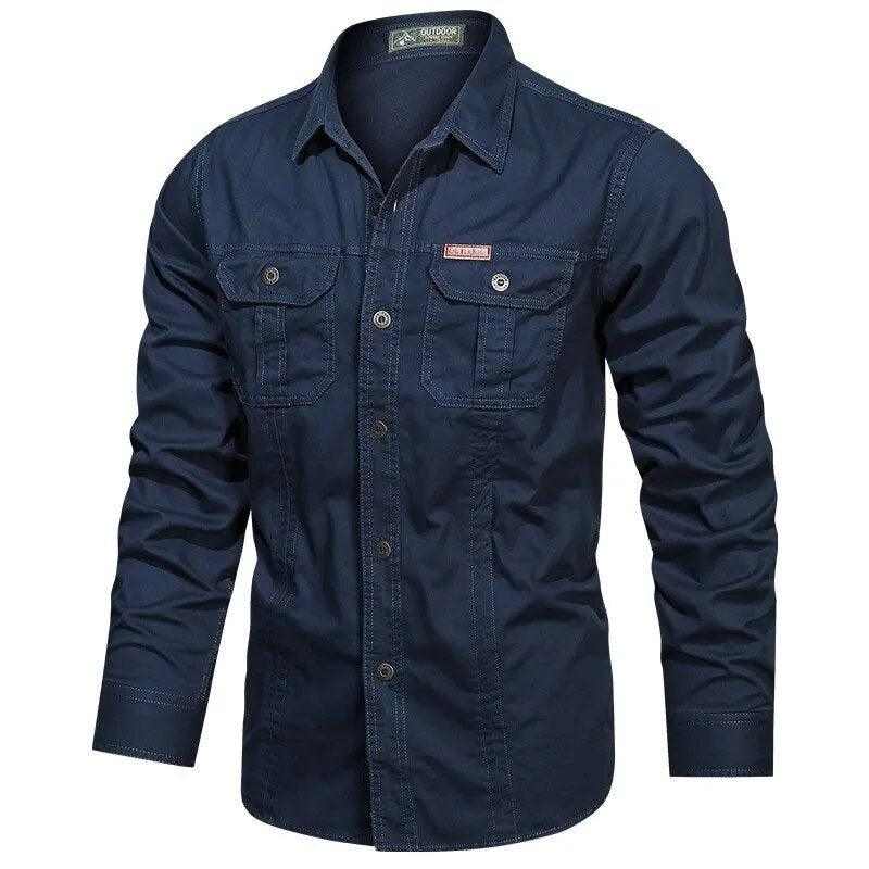 RuggedChic: Men's Military-Inspired Overshirt - Bruno Bold Shop