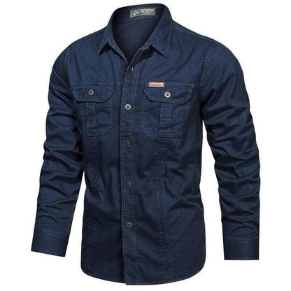 RuggedChic: Men's Military-Inspired Overshirt - Bruno Bold Shop