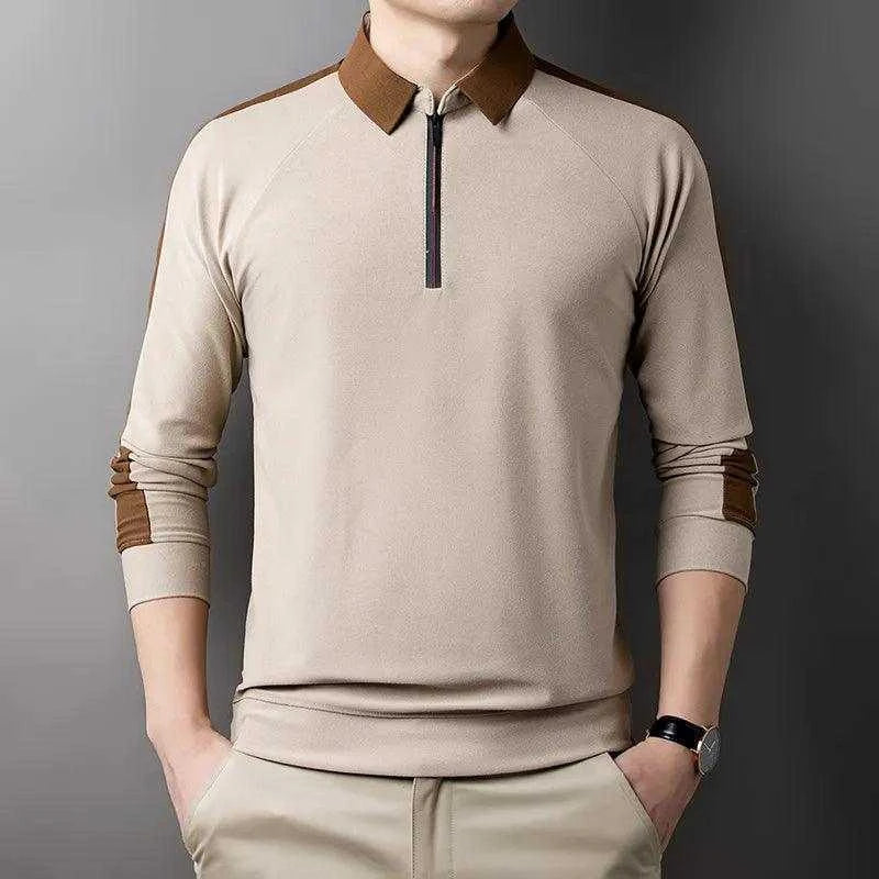 Casual Elegance: Men's Long Sleeve Polo - Bruno Bold Shop