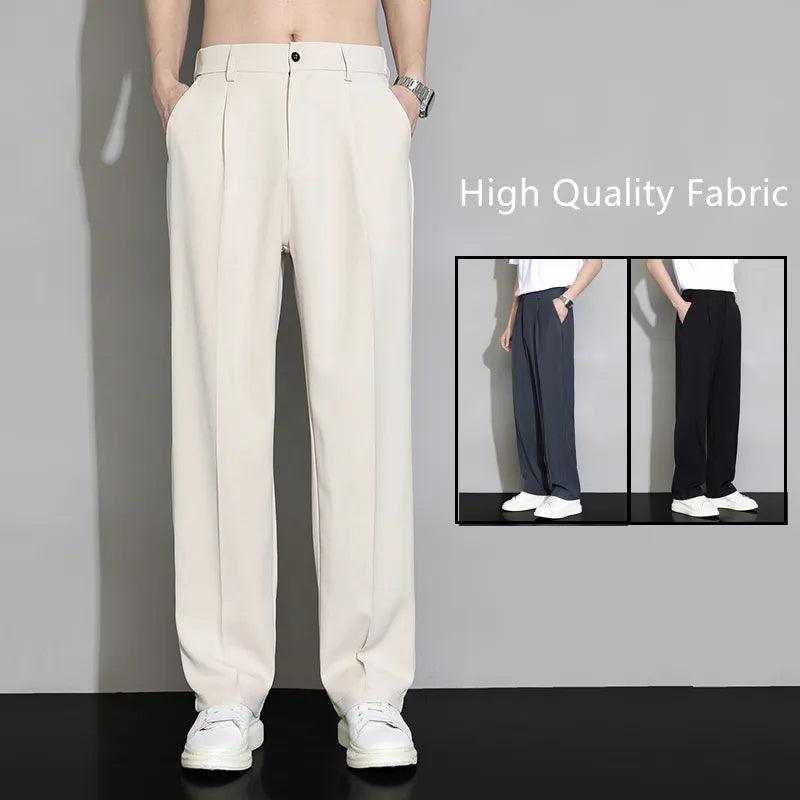 UrbanFlow Loose Fit Silk Pants for Men - Bruno Bold Shop