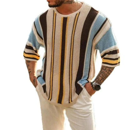 LoveStripes Knitted Sweater Loose Fit Half Sleeve - Bruno Bold Shop