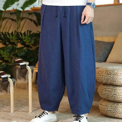 BlueBalloon Harem Cotton and Linen Pants - Bruno Bold Shop