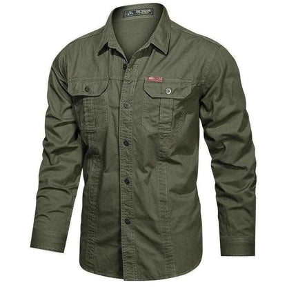 RuggedChic: Men's Military-Inspired Overshirt - Bruno Bold Shop