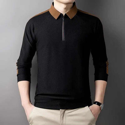 Casual Elegance: Men's Long Sleeve Polo - Bruno Bold Shop