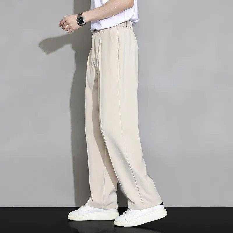 UrbanFlow Loose Fit Silk Pants for Men - Bruno Bold Shop