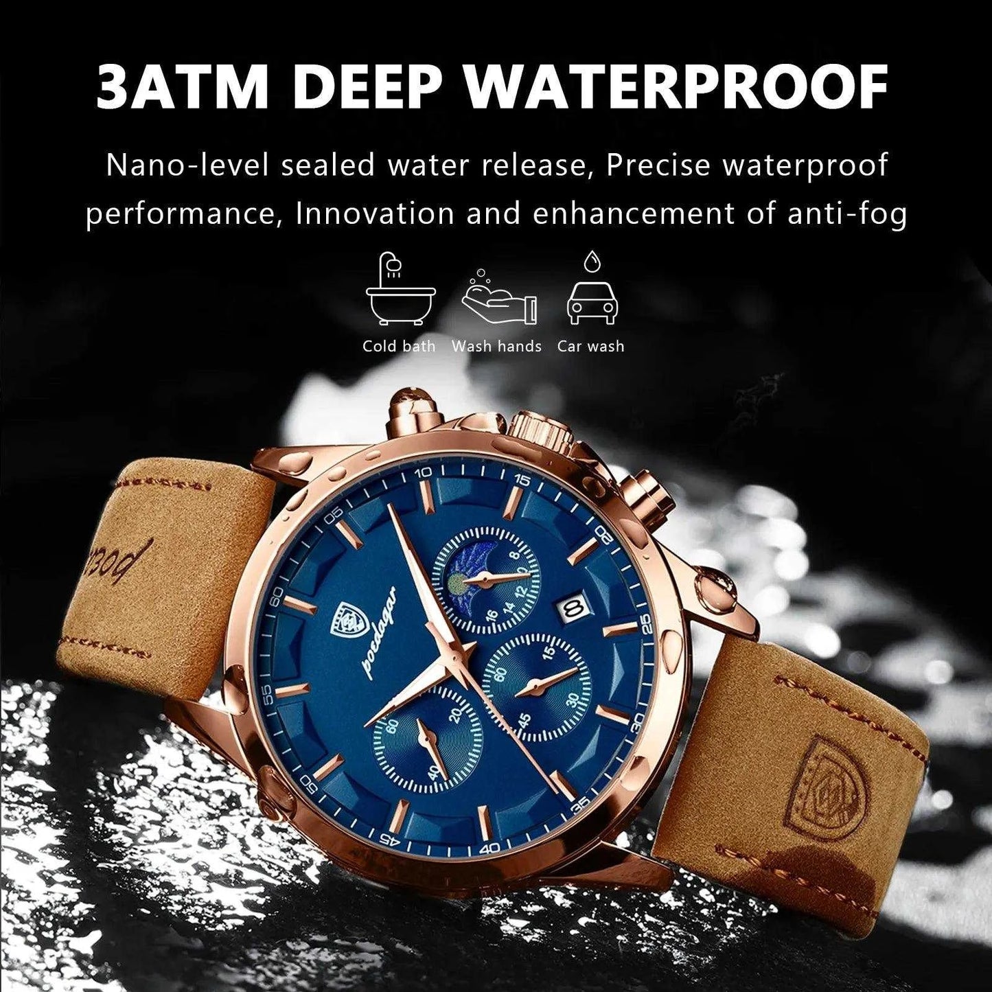 Blue Ocean Luxury Men Quartz Watch Waterproof - Bruno Bold Shop