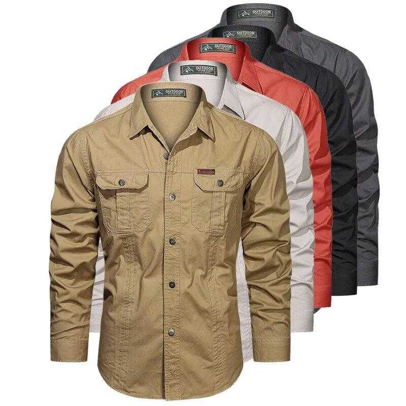 RuggedChic: Men's Military-Inspired Overshirt - Bruno Bold Shop