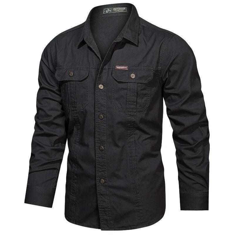 RuggedChic: Men's Military-Inspired Overshirt - Bruno Bold Shop