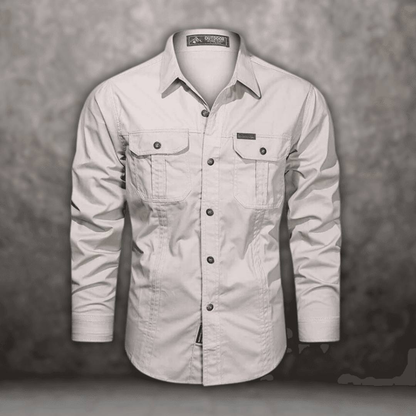 RuggedChic: Men's Military-Inspired Overshirt - Bruno Bold Shop